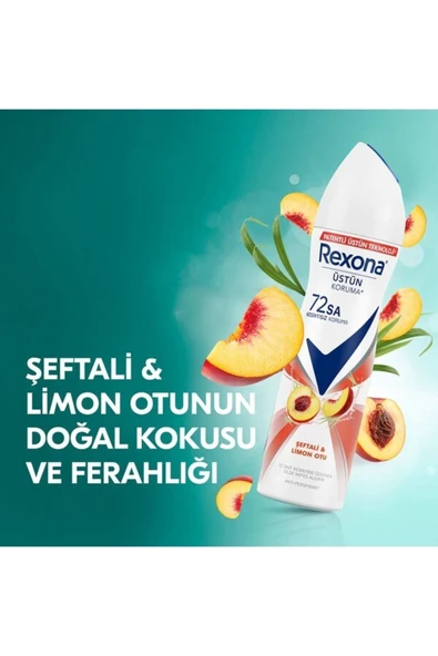 REXONA DEODORANT BAYAN ŞEFTALİ&LİMON OTU 150 ML ürün görseli 1