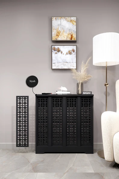 Dekoratif Petek Dolabı Kalorifer Peteği Kapatma Ünitesi Modern Tasarım İç Ölçü 76 cm Dış Ölçü 80 cm ürün görseli 1