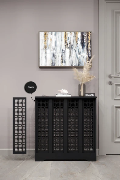 Dekoratif Petek Dolabı Kalorifer Peteği Kapatma Ünitesi Modern Tasarım İç Ölçü 76 cm Dış Ölçü 80 cm ürün görseli 1