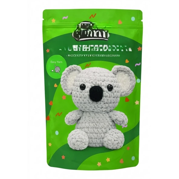 Yeni Başlayanlar İçin Koala Amigurumi Örgü Kiti ürün görseli 1
