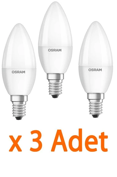Osram Ledvalue 7,5W (60W) E14 Led Mum Ampul 840 - Günışığı 3 Adet Avize Ampulu ürün görseli 1