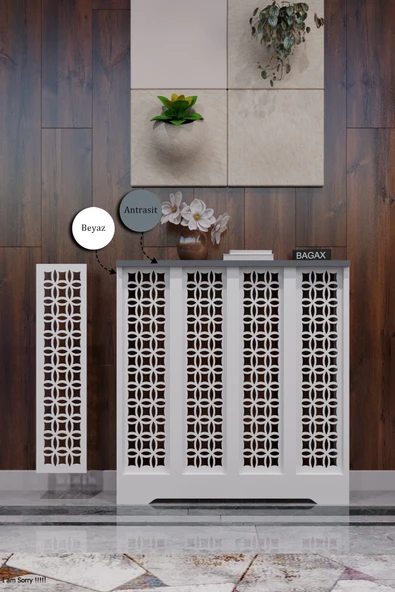 Dekoratif Petek Dolabı Kalorifer Peteği Kapatma Ünitesi Modern Tasarım İç Ölçü 76 cm Dış Ölçü 80 cm ürün görseli 1