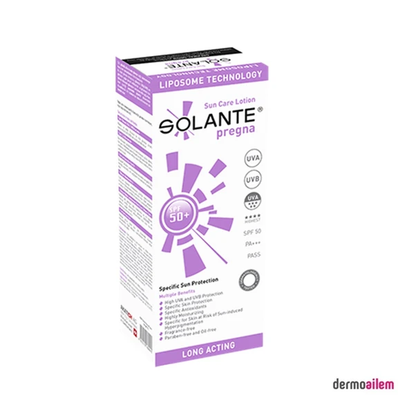 Solante Pregna Spf 50+ Faktör 150 ml Gebelik Dönemi İçin Özel Güneş Koruma Kremi ürün görseli 1