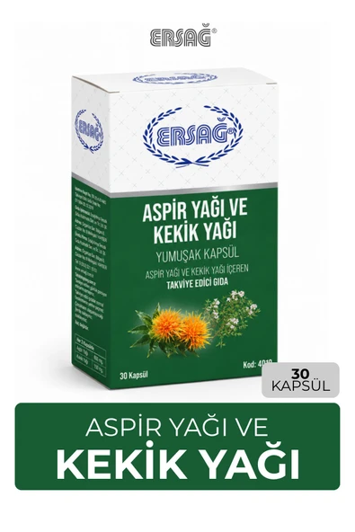 ERSAĞ Aspir Yağı ve Kekik Yağı Kapsül 30 Kapsül ürün görseli 1