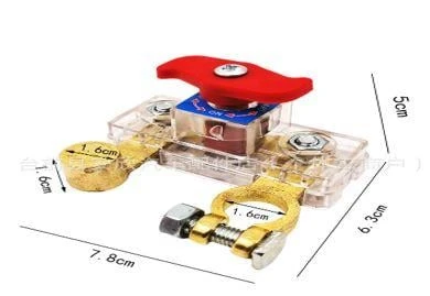 Powermaster PM-37872 Şeffaf Muhafazalı Çevirmeli Araç Oto Akü Kutup Başı Şalteri ürün görseli 1