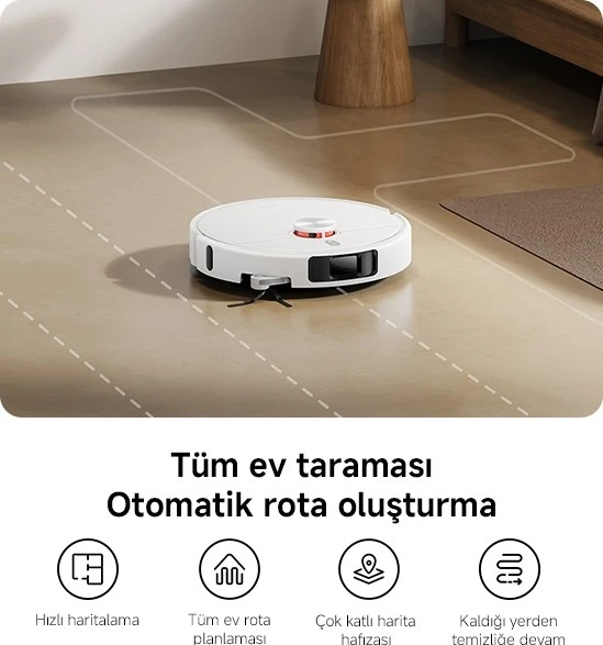 Xiaomi Robot Vacuum H50 Pro Robot Süpürge White - Resim 6