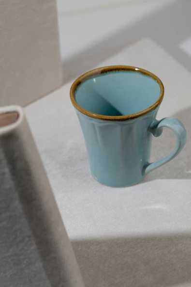 Countra El Yapımı Seramik Özel Kahve Köpüğü Desenli Vintage Tasarım Kupa Çay FincanKahveKupası10cmboy9cm ürün görseli 1