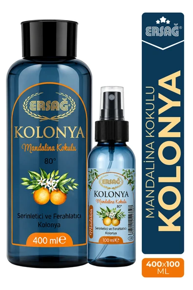 ERSAĞ Aparatlı Mandalina Kokulu Kolonya 400 ML x 100 ML ürün görseli 1