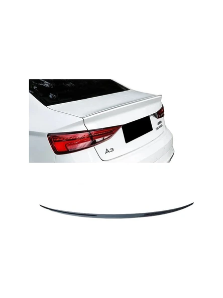 audi a3 8v sedan 2012.2019 plastik parlak siyah s3 spoiler ürün görseli 1