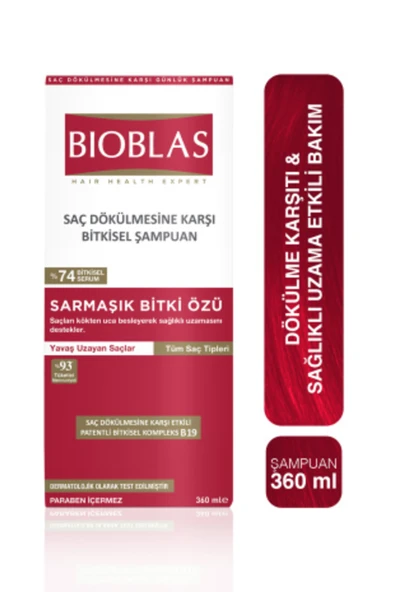 BIOBLAS YAVAŞ UZAYAN SAÇLAR İÇİN ŞAMPUAN 360 ML ürün görseli 1