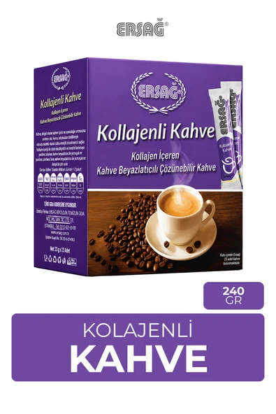ERSAĞ Kollajenli Kahve Tip 1-3 Kollajen İçeren Toz Kahve 240 Gr ürün görseli 1
