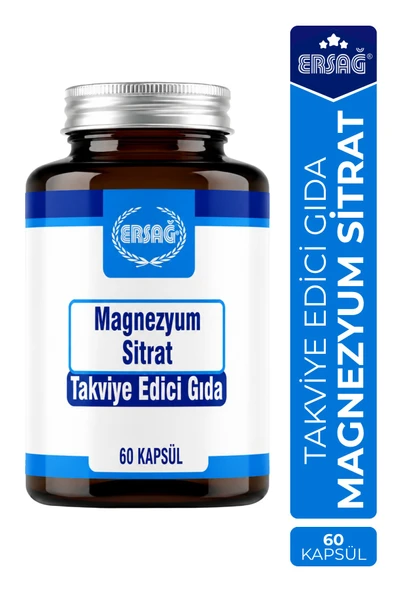 ERSAĞ Magnezyum Sitrat Takviye Edici Gıda 60 Kapsül ürün görseli 1