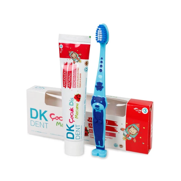 DK DENT DİŞ MACUNU ÇOCUK AHUDUDU 50ML+FIRÇA HEDİYELİ ürün görseli 1