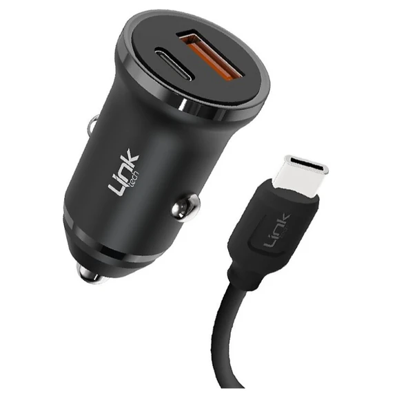 LinkTech C486e 20 W Type-C Kablolu Hızlı Araç Şarj Aleti ürün görseli 1
