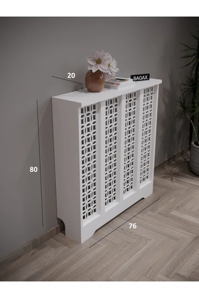 Dekoratif Petek Dolabı Kalorifer Peteği Kapatma Ünitesi Modern Tasarım İç Ölçü 76 cm Dış Ölçü 80 cm ürün görseli 1