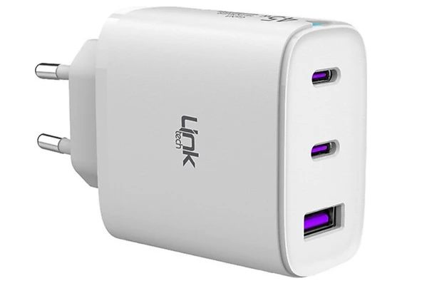 LinkTech C317 45W PD 3.0 QC4.0 2X PD+USB Şarj Adaptörü - Resim 2