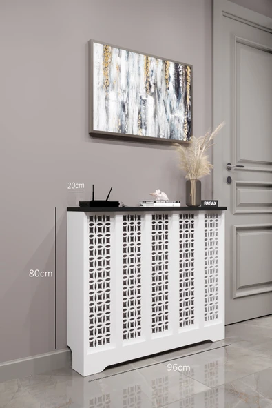 Dekoratif Petek Dolabı Kalorifer Peteği Kapatma Ünitesi Modern Tasarım İç Ölçü 96 cm Dış Ölçü 100 cm ürün görseli 1