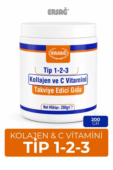 ERSAĞ Tip 1-2-3 Kollajen ve C Vitamini 200 GR ürün görseli 1