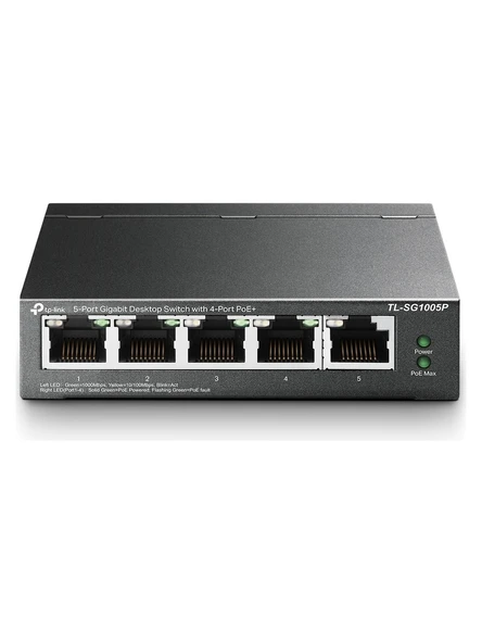 TP-Link TL-SG1005P 5 Port 10/100/1000 Mbps Gigabit Switch ürün görseli 1