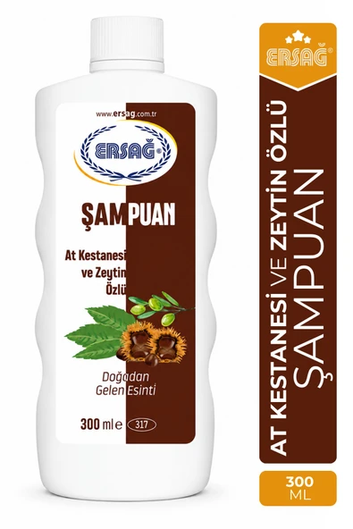 ERSAĞ At Kestanesi ve Zeytin Özlü Şampuan 300 ML ürün görseli 1