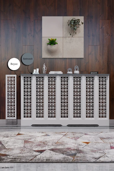 Dekoratif Petek Kaplama Modern Kalorifer Peteği Gizleme Ünitesi 11 Desen 9 Renk İç Ölçü 136 cm Dış Ölçü 140 cm ürün görseli 1