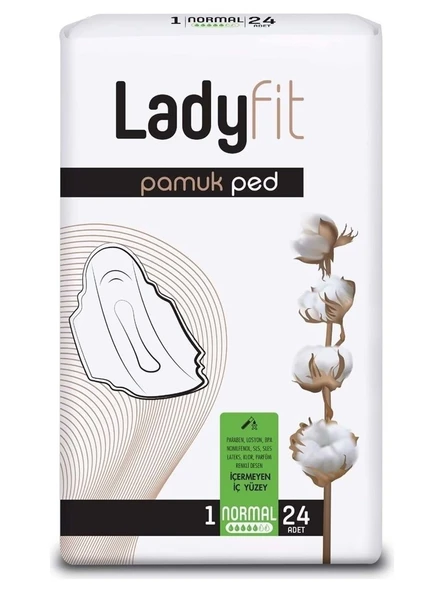 Ladyfit Pamuk Ped Normal 24 Ped ürün görseli 1