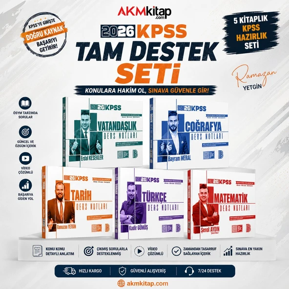 Benim Hocam 2026 KPSS Video Ders Notları Seti 5 Kitap ürün görseli 1
