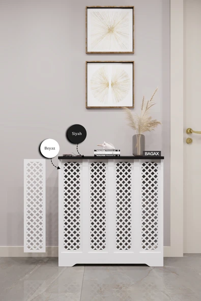 Dekoratif Petek Dolabı Kalorifer Peteği Kapatma Ünitesi Modern Tasarım İç Ölçü 76 cm Dış Ölçü 80 cm ürün görseli 1