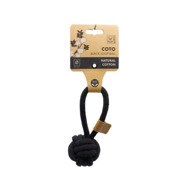 M-Pets Çekmeli Örgü Top Köpek Oyuncağı 6,5cm (Siyah) ürün görseli 1