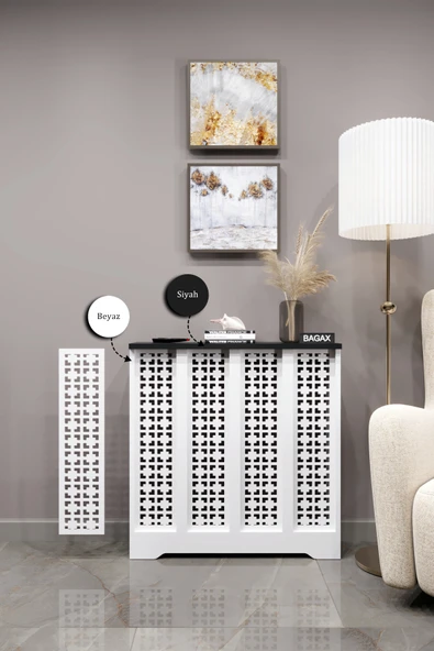 Dekoratif Petek Dolabı Kalorifer Peteği Kapatma Ünitesi Modern Tasarım İç Ölçü 76 cm Dış Ölçü 80 cm ürün görseli 1