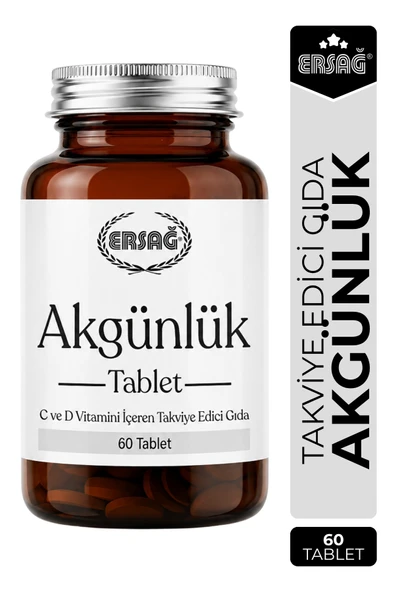 ERSAĞ Akgünlük Tablet C ve D Vitamini İçeren Takviye Edici Gıda 60 Tablet ürün görseli 1