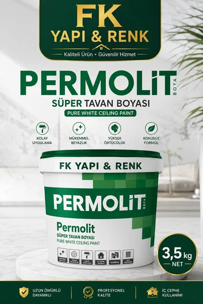 Süper Tavan Boyası Beyaz-3.5Kg ürün görseli 1