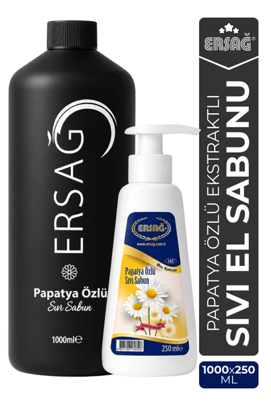 ERSAĞ Aparatlı Papatya Özlü Sıvı El Sabunu 1000 ML x 250 ML ürün görseli 1