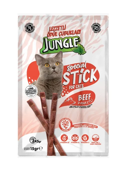 Jungle Sticks Dana Etli Kedi Ödül Çubuğu 5 gr ürün görseli 1