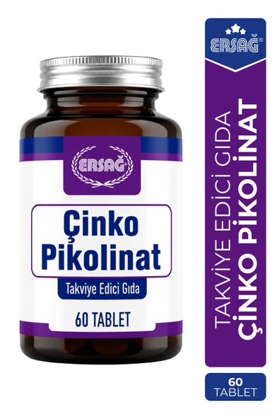 ERSAĞ Çinko Pikolinat 60 Tablet Takviye Edici Gıda ürün görseli 1