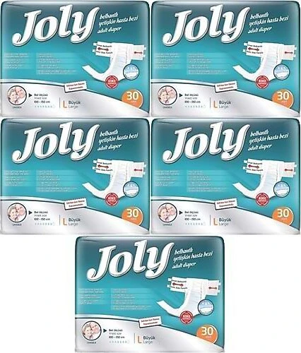 Joly Belbantlı Büyük Boy L 30'lu 5 Adet Hasta Bezi ürün görseli 1