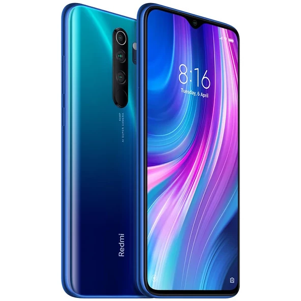 Xiaomi Redmi Note 8 Pro 128 GB 6 GB Mavi ürün görseli 1