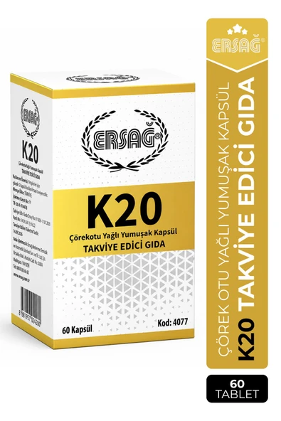 ERSAĞ K20 Takviye Edici Gıda Takviyesi 60 Tablet ürün görseli 1
