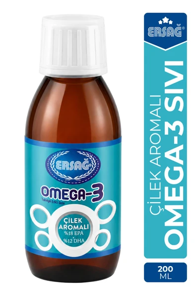 ERSAĞ Omega-3 Sıvı Çilek Aromalı Takviye Edici Gıda 100 ML ürün görseli 1