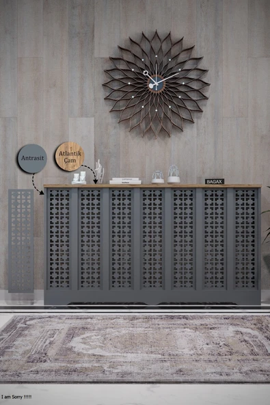 Dekoratif Petek Kaplama Modern Kalorifer Peteği Gizleme Ünitesi 11 Desen 9 Renk İç Ölçü 136 cm Dış Ölçü 140 cm ürün görseli 1
