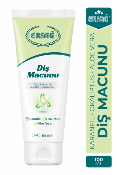 ERSAĞ Karanfil Okaliptüs Aloe Vera Özlü Diş Macunu 100 ML ürün görseli 1