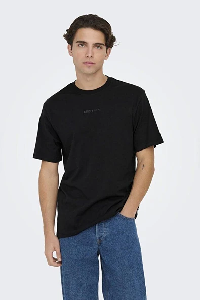 ONSLEVI LIFE REG TEXT SS TEE  Erkek T-Shirt 22028147 ürün görseli 1