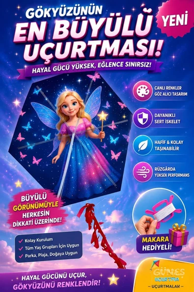 Peri Kızı Uçurtma 50 Mt İpli ürün görseli 1