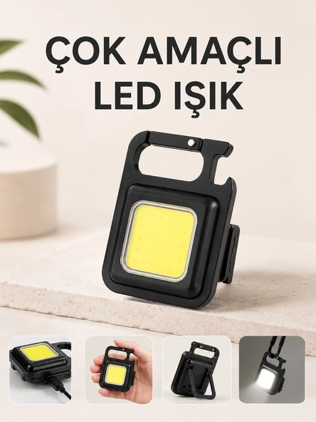 Kamp Işığı Çok Fonksiyonlu Taşınabilir Anahtarlık Kapak Açma Manyetik Özelliği ürün görseli 1