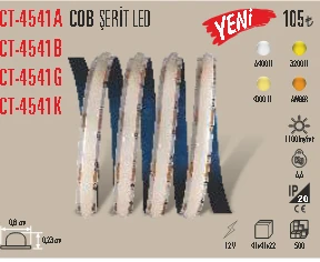 CT-4541K COB ŞERİT LED KIRMIZI 5 METRE ürün görseli 1