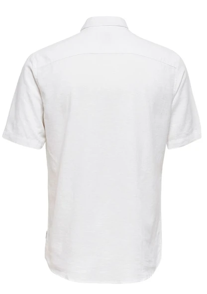 ONSCAIDEN LIFE SS SOLID LINEN BLEND NOOS  Erkek Gömlek 22009885 - Resim 6