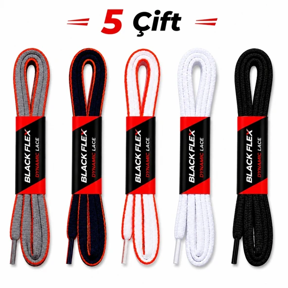 BLACK FLEX DYNAMİC LACE İKİ RENK BAĞCIK RENKLİ SERİ ürün görseli 1