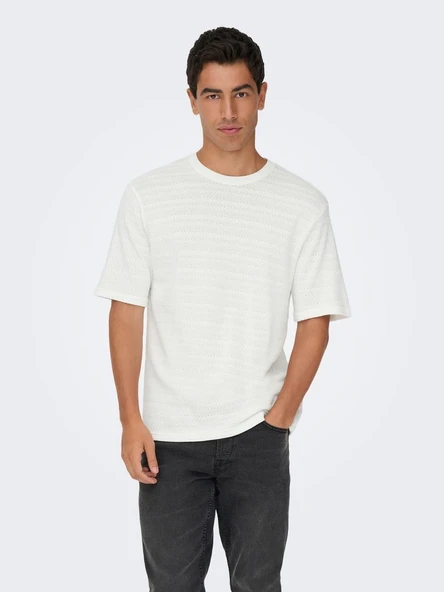 ONSGIVO REG 12 SS CREW KNIT NOOS  Erkek T-Shirt 22031761 ürün görseli 1