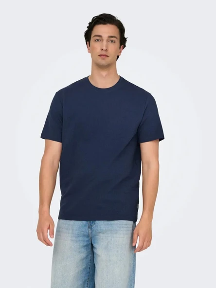 ONSKIAN LIFE REG SEERSUCKER SS TEE NOOS  Erkek T-Shirt 22028692 ürün görseli 1
