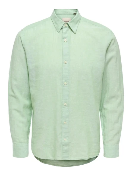 ONSCAIDEN LIFE LS SOLID LINEN BLEND NOOS  Erkek Gömlek 22012321 ürün görseli 1